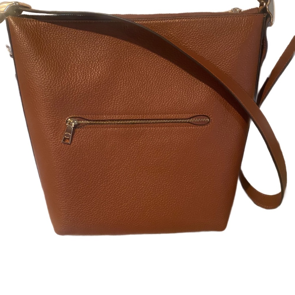 Coach Brown Leather Crossbody Bucket Bag NWOT - Picture 2 of 4